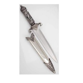 AzureGreen Novelty Athame Knife Flowing Goddess Beautiful Designed Hilt and Sheath Blade 13" Overall