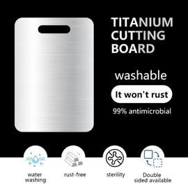 Titanium Cutting Board, 15 * 11 in Titanium Cutting Boards for Kitchen, Food Grade Cutting Boards, Double Sided Cutting, Stainless Non Stick Chopping Board