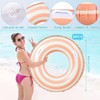 Xinghonyac Inflatable Pool Tubes with Handles - 3Pcs 30"x14" Striped