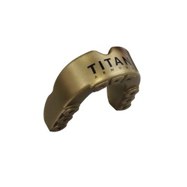 Titan Armour® Gum Shield | Dual-Layer | Adults & Junior Custom-Fit Mouth Guard | Case Inc | Boil & Bite Mouthguard Boxing, Rugby, Hockey & All Contact Sports | UK Brand (Solid Gold, Adult Age 11+)