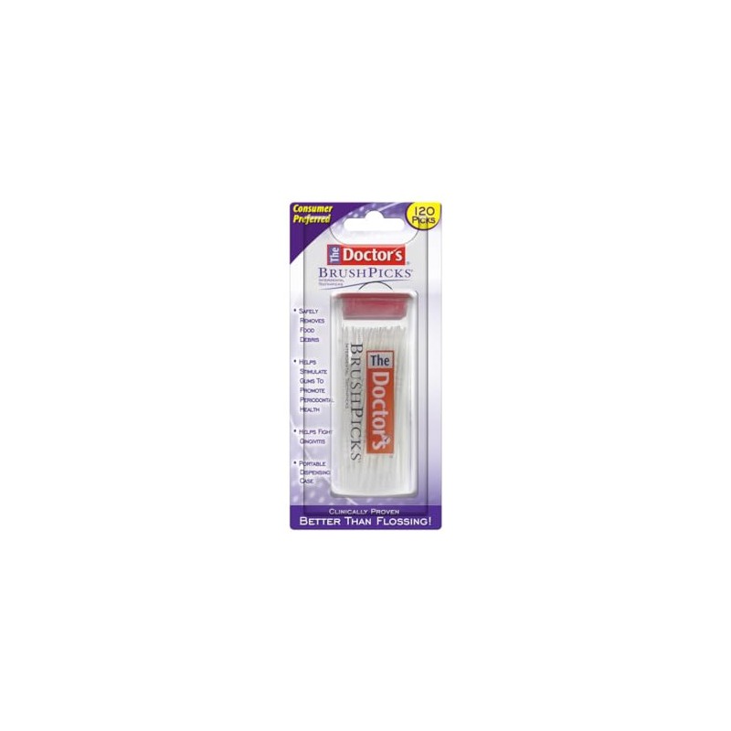 The Doctor's BrushPicks Interdental Toothpicks | 120-Picks per pack |