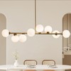 Besytal Gold Sputnik Chandelier, 8 Lights Modern Bubble Chandelier with