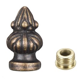 Canomo Antique Brass Lamp Finial Cap Knob Lamp Decoration for Lamp Shade, 1 Pack, 1-3/8 Inches (Small Size)