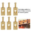 6Pcs Guitar Bridge Saddle Brass String Saddles Replacement Electric Guitar