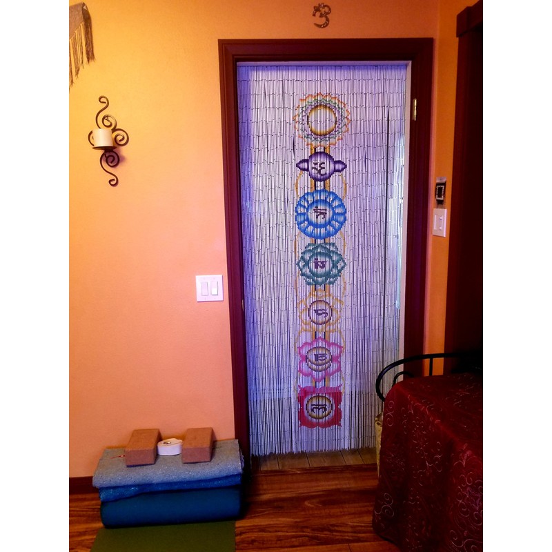 ABeadedCurtain 125 String Chakra Beaded Curtain 38% More Strands Handmade