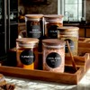 Kuocodall 245 Spice Jar Labels - Round Preprinted Minimalist Waterproof