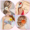 SIRLOMU 6 Piece Hawaiian Flower Hair Clip, Plumeria Hair Clip,