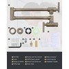 Pot Filler Faucet Green Bronze, WOWOW Brass Pot Filler Wall