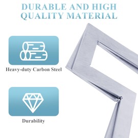 Flange Angle Heavy Duty Square Pipefitter Tools Carbon Steel to Measure a Flange Angle of Squareness Water Pipelines System Measuring Tool (Silver, 400 x 400)