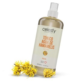 CELESTY | Tónico Facial Agua de Hamamelis | Tonificador Facial de Uso Diario | Rutina de Cuidado Facial | Tónico Facial Piel Grasa y Mixta | Aplicació