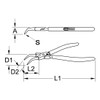 KS Tools 500.1038 Wheel bearing circlip pliers, angled, 240mm