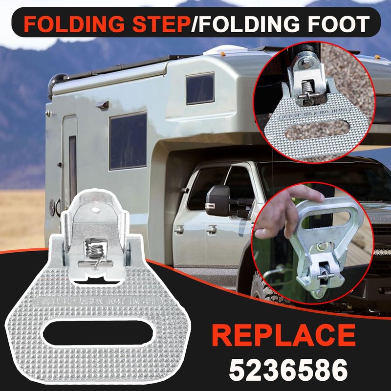 mooncar Heavy Duty Folding Truck Step,Universal Safety Folding Foot Step