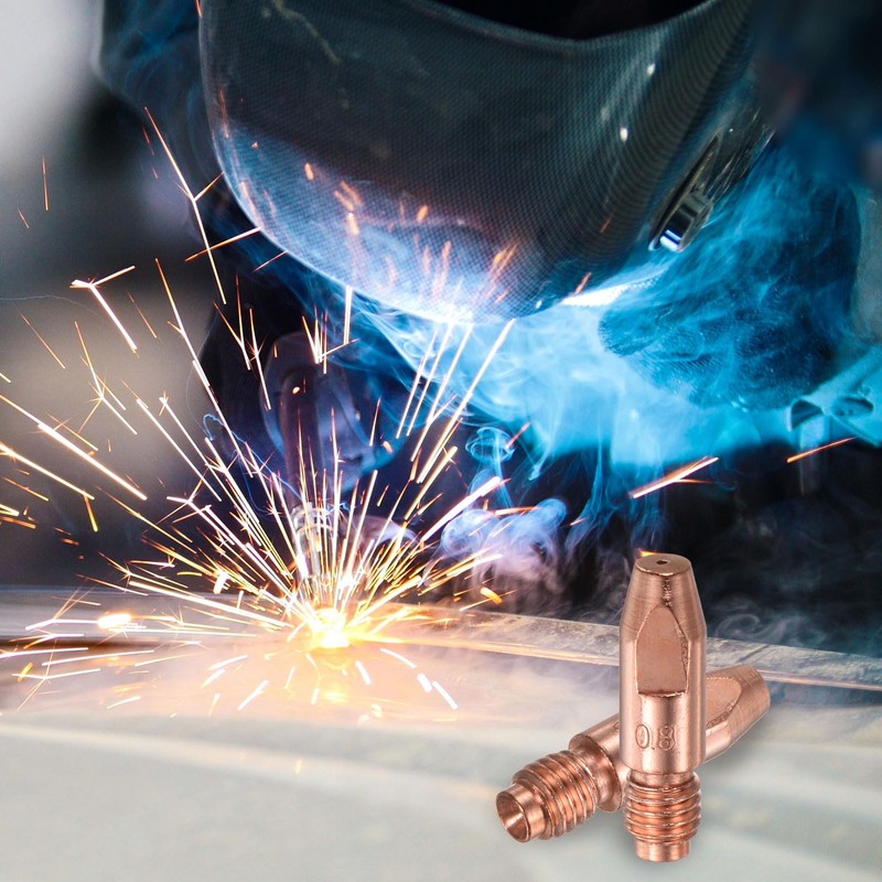 sourcing map 10Pcs Contact Tips .050"(1.2mm) Bore Diameter M6 MIG