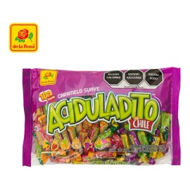Caramelo Suave Aciduladito con Chile - De La Rosa 100 Piezas 5g c/u - Dulces Mexicanos Picantes - Para Pinatas, Fiestas, Mesas de Dulces Y Antojo Agri