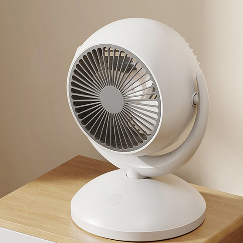 Table Fan 4 Speed Modes Stable Base Ultra Quiet Rechargeable