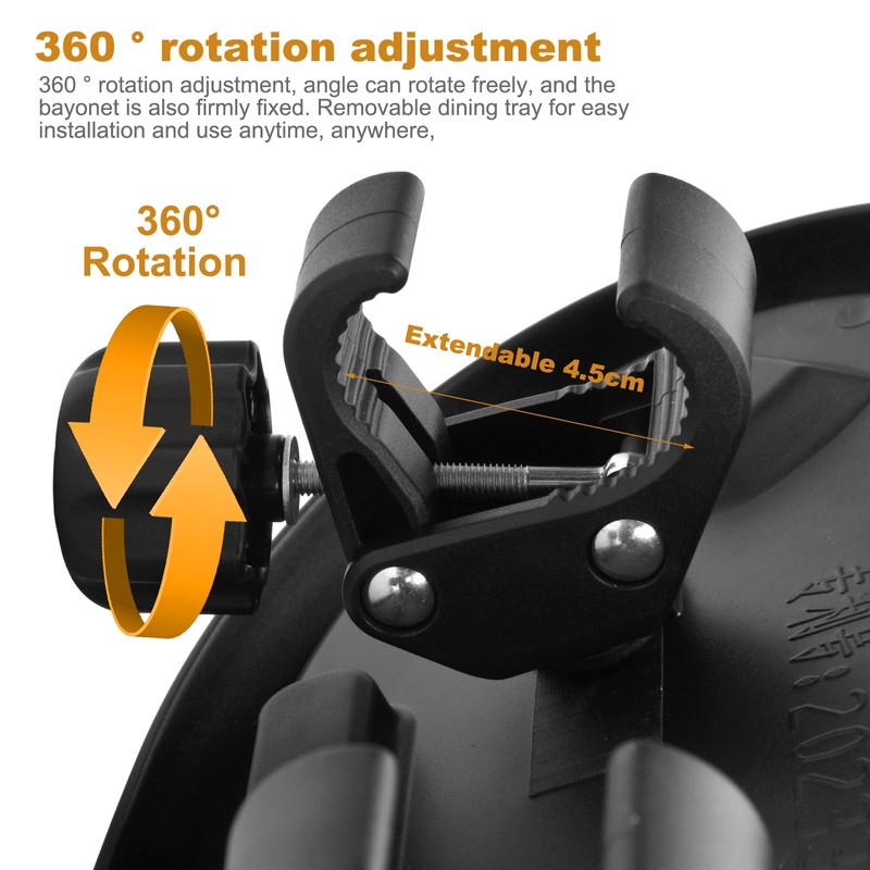 volumoon Universal Pram Tray with Drink Holder, Adjustable Snack Tray