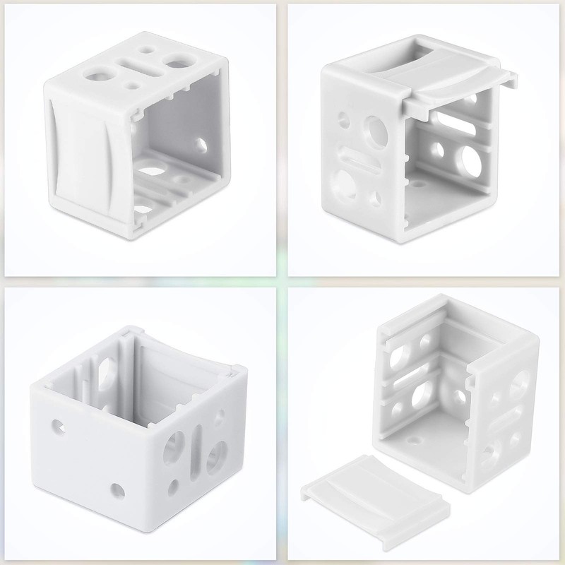 6 Pieces 1 Inch Blind Brackets White Profile Box Mounting Bracket