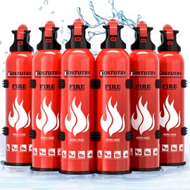 Upgraded 8-IN-1 Fire Extinguisher for Home Vehicle Car Kitchen Boat, Small Fire Extinguishers Spray with Mount for Class A B C K Fire, Portable Easy Clean (6 Pack)