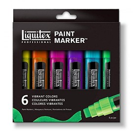 Liquitex 4690001 Acrylic Paint Marker 6-Color Wide Set
