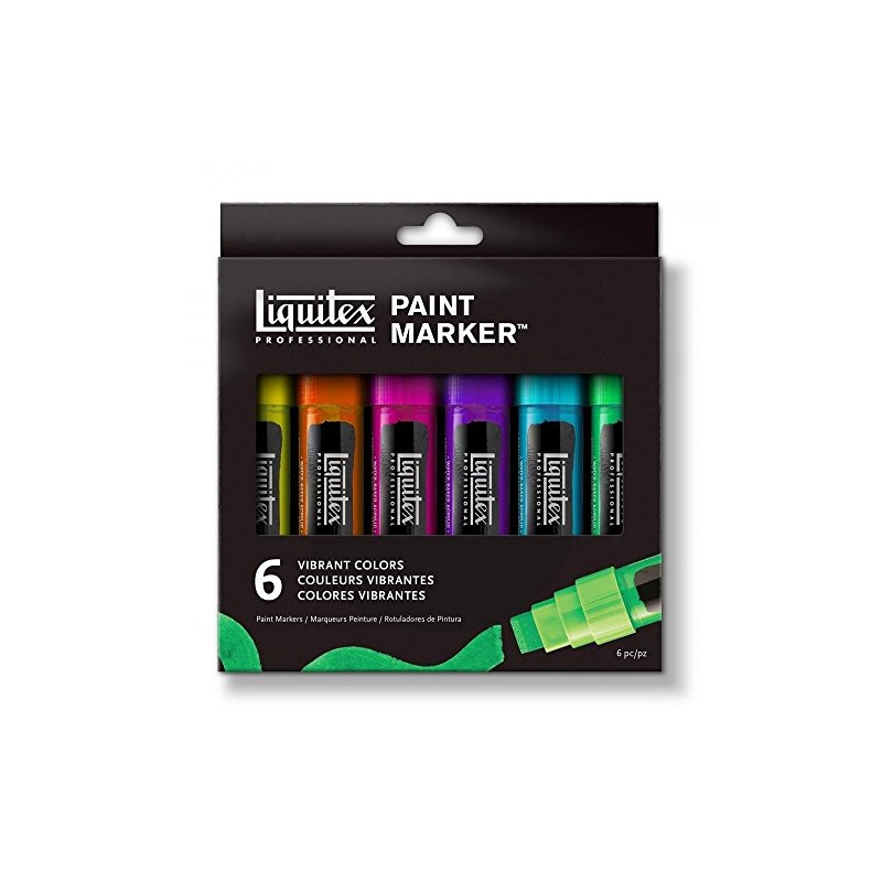 Liquitex 4690001 Acrylic Paint Marker 6-Color Wide Set