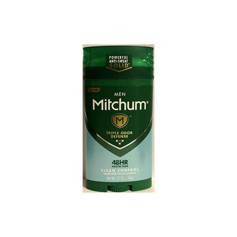 Mitchum Men Advanced Control, Clean Control Invisible Solid 2.7 Ounce