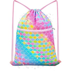 Drawstring Backpack - Drawstring Bags for Kids Swim Bag for Beach