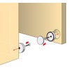 2 x Magnetic Flush Countersink Door Catch