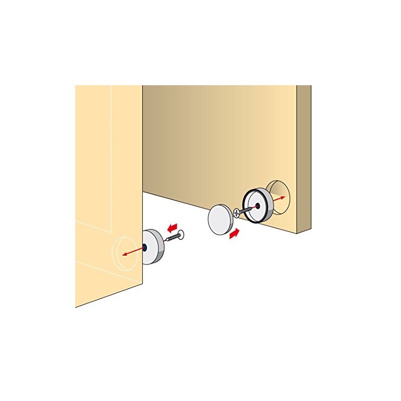 2 x Magnetic Flush Countersink Door Catch