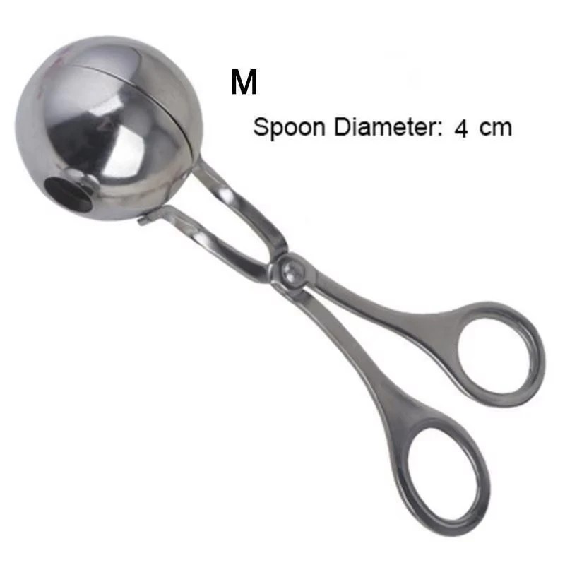 Stainless Steel Meatball Maker Tool – Non-Stick Scissor Scoop for