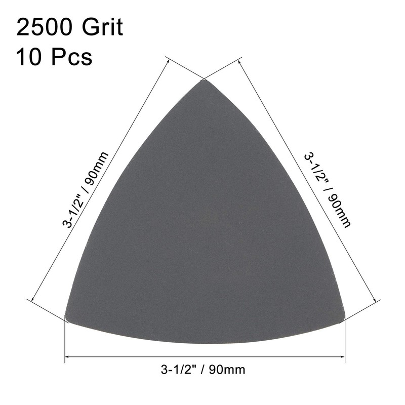 sourcing map Triangular Sandpaper Hook and Loop Triangle Sanding Pad