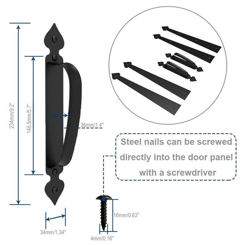 CCJH Metal Garage Door Hardware Decorative Carriage House Accents Dummy