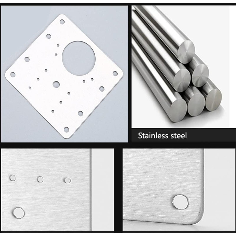 12PCS Cabinet Hinge Repair Plate - Stainless Steel Kitchen Cabinet
