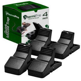 Mouse Traps Indoor for Home - 4 Pack Rat Traps Outdoor Large Fast Kill | Reusable Mice Traps | Easy Setup Chipmunk Trap | Small Rodent Traps | Effective and Safe Mouse Trap for Home & Warehouse