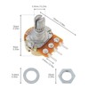 Smgda Variable Resistors Single Knurled Shaft Volume Potentiometer 1KΩ 5KΩ