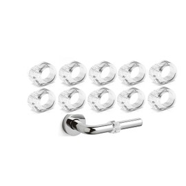 HKB Door Handle Buffer - Pack of 10 Transparent Door Stop Latch - Door Handle Buffer - Door Handle Stopper - Door Handle Protector - Easy and Quick to Install to Protect Against Damage to Wall and
