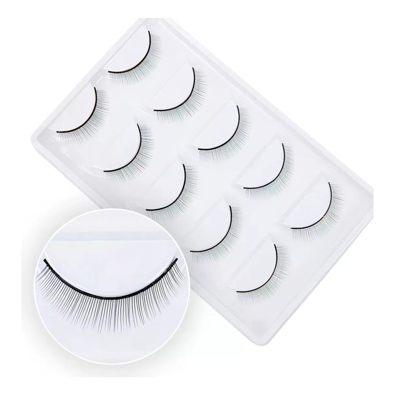 Veraly 20 Pares Pestañas Práctica Extensiones Maquillaje Lashista Color Negro