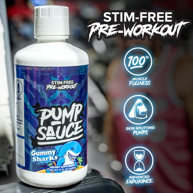 Pump Sauce Pre-Workout - 32 oz, Sour Gummy Worms, No