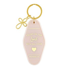 Creative Brands Faithworks-Inspirational Vintage Style Motel Key Ring, 3.5 x 2-Inch, Proverbs 3:5