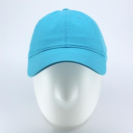 Classic Washed Cotton Twill Low Profile Adjustable Baseball Cap (Aqua)