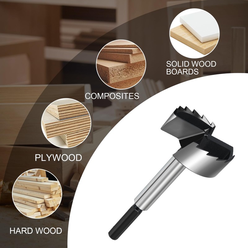 HSAWBIT 36mm Forstner Drill Bit for Woodworking, Forstner Bit Wood