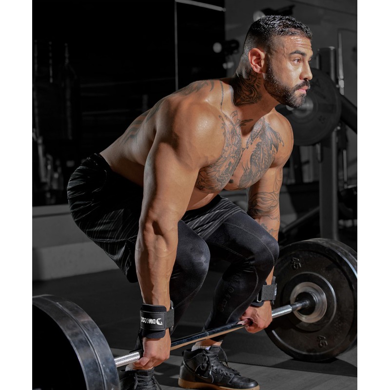 DMoose Fitness Weight Lifting Hooks (Pair) for Deadlifts, Pull Ups,