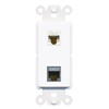 RiteAV CAT6 CAT7 Rocker Insert Wall Plate Module [White]