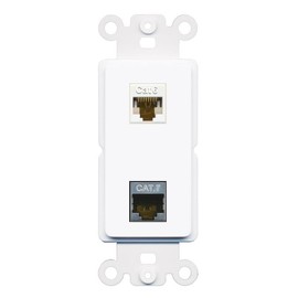 RiteAV CAT6 CAT7 Rocker Insert Wall Plate Module [White]