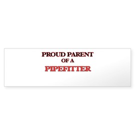 CafePress Proud Parent of A Pipefitter Bumper Sticker 10"x3" Rectangle Bumper Sticker Car Decal (10 Pack)