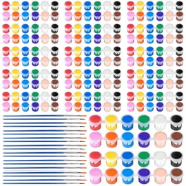 XINDUHUI 20 Pack Mini Acrylic Paint Set, 12 Colors Acrylic Paints Strips for Kids & Adults Craft Paint,280 PCS Kids Painting Kit Container Strips Storage for Home Birthday Classroom Party (280)