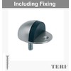 TERF® Aluminium Door Stopper Floor Mounted Oval Dome Shape 50mm