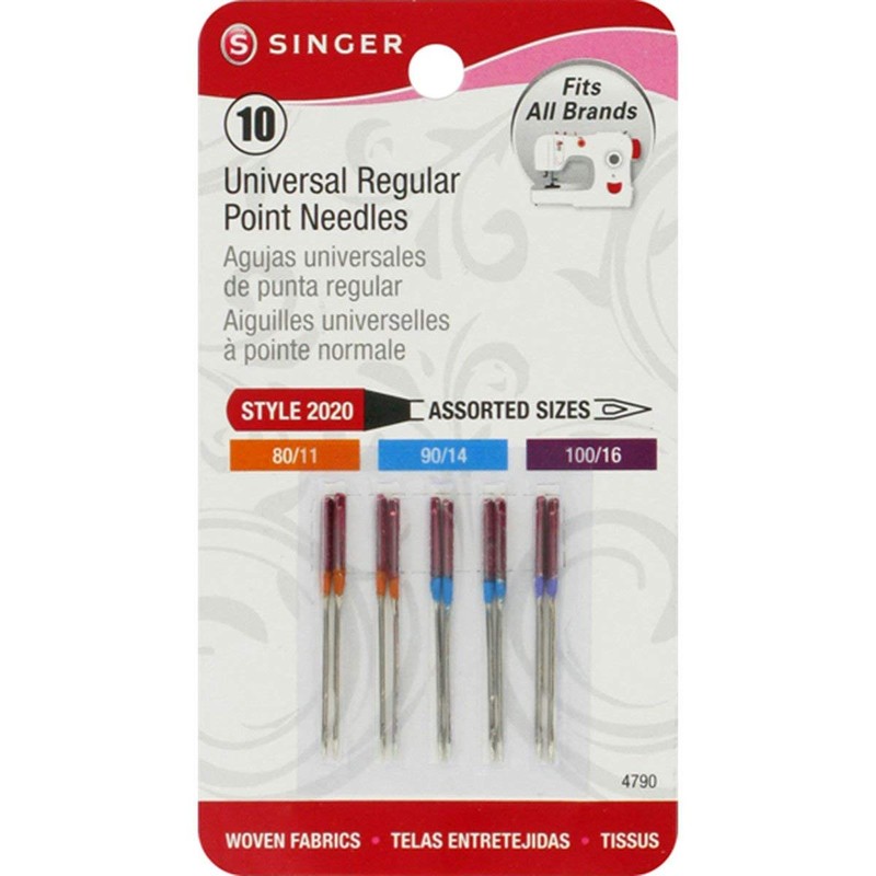 Singer Agujas de máquina de Punto Regular, tamaño 80/11, Size