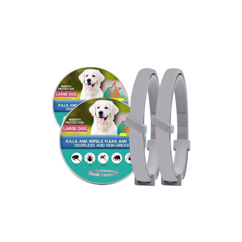 2Pcs Collar para Perro,Collar Impermeable, Cuello Ajustable,para Perro Chico,para medianos,