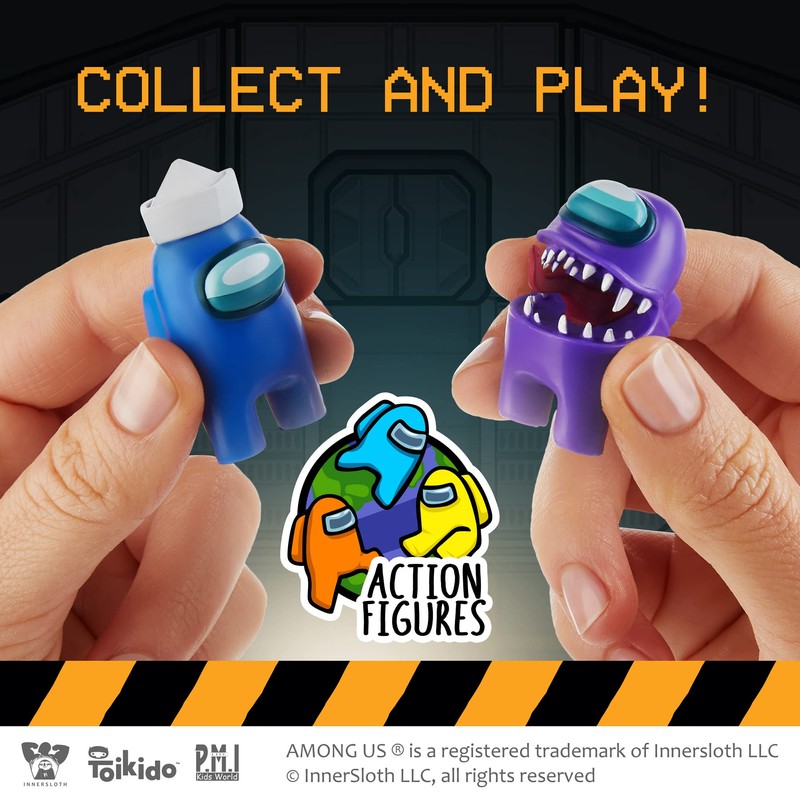 P.M.I. Among Us クルーメイトフィギュア | 1パックに16個のコレクションアイテムの中5個 | Among Us Merch