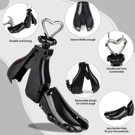 Msentuo Shoe Stretchers Men Women,Boot Stretcher men women adjustable length and wide feet (BLACK, L (Wm's 11-14;men's 10-14))
